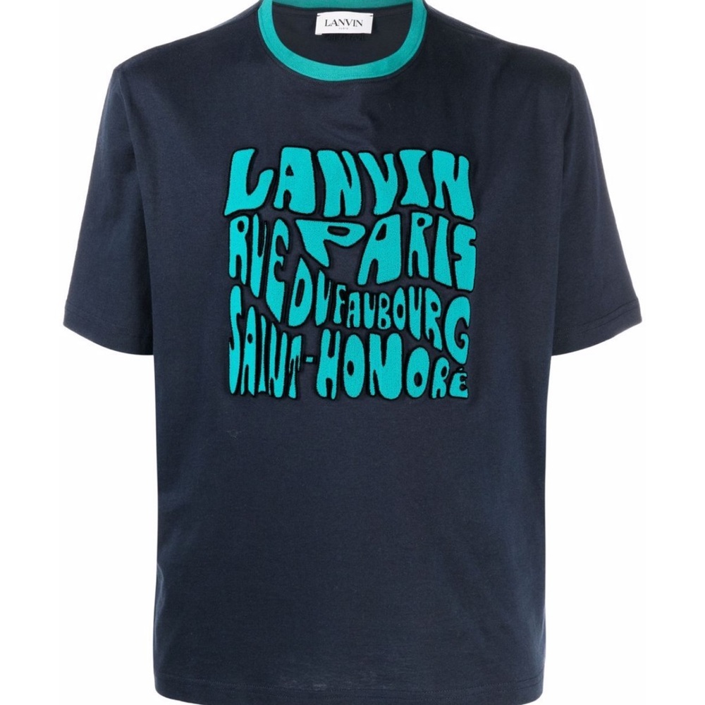 Lanvin logo shirt blue